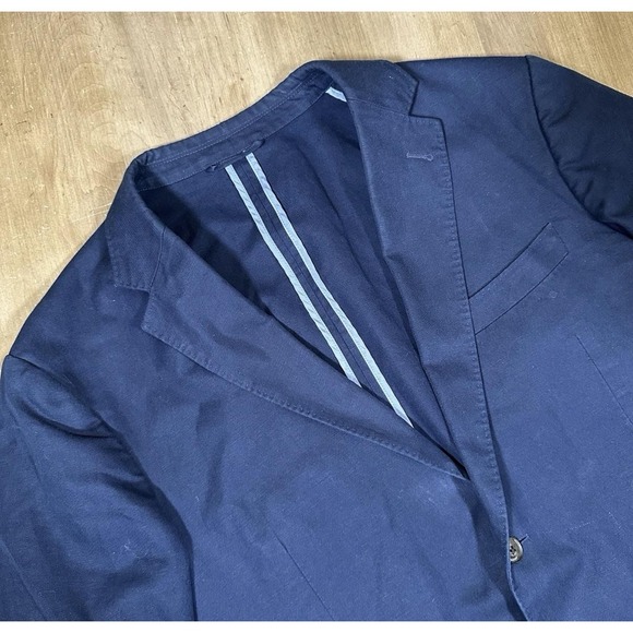 Rodd & Gunn Jackets & Blazers - Rodd & Gunn Blazer Mens XL Navy Cotton Linen Unstructured Sport Coat Jacket